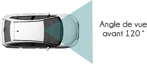 Angle de vision - Pack Mini - Caméra embarquée Bubble - Dashcam Mobilicam